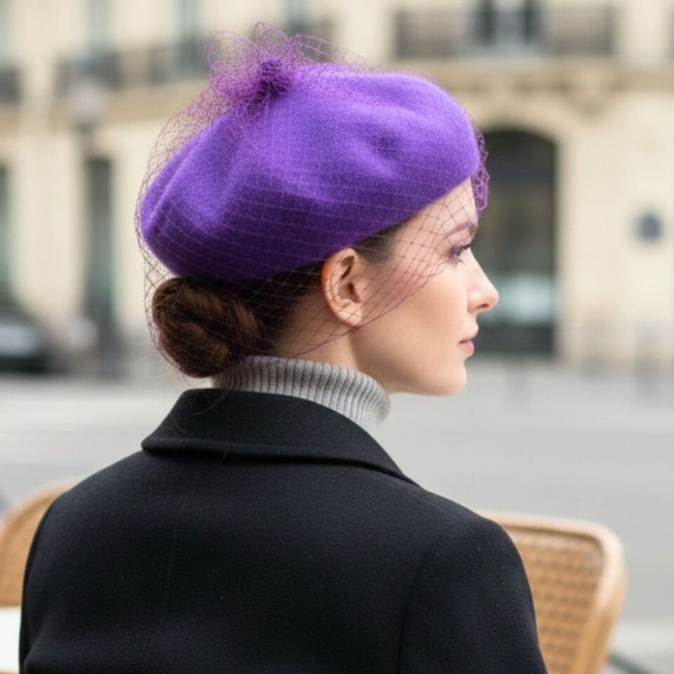 Amata Mor Renk Ressam Bere Yetişkin Boy M Beden