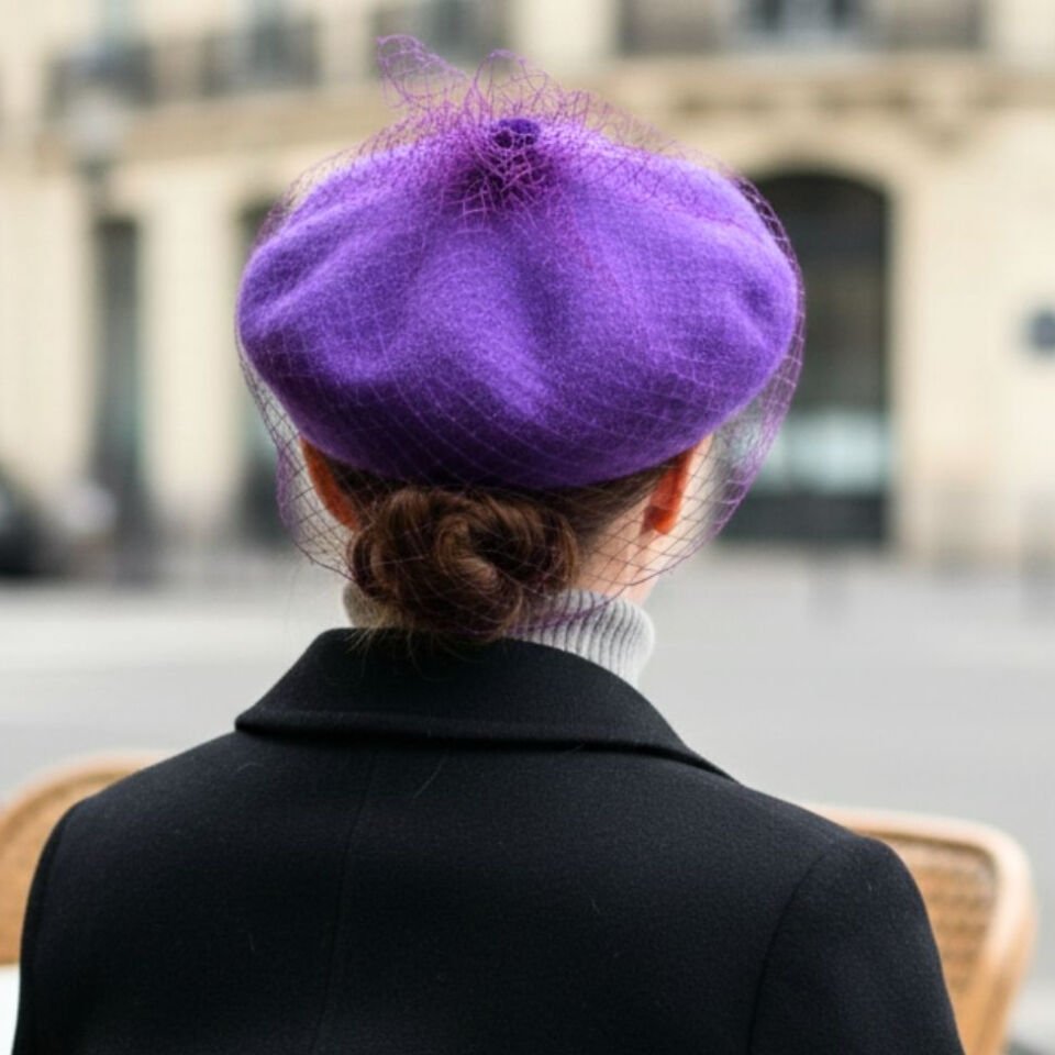 Amata Mor Renk Ressam Bere Yetişkin Boy M Beden