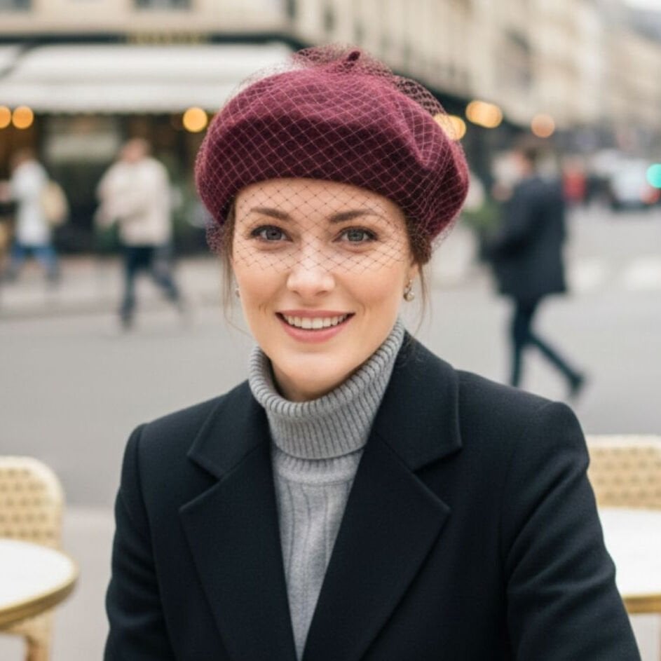 Amata Mürdüm Bordo Renk Ressam Bere Yetişkin Boy M Beden