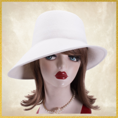 Vafara Asimetrik Krem Renk  Şapka