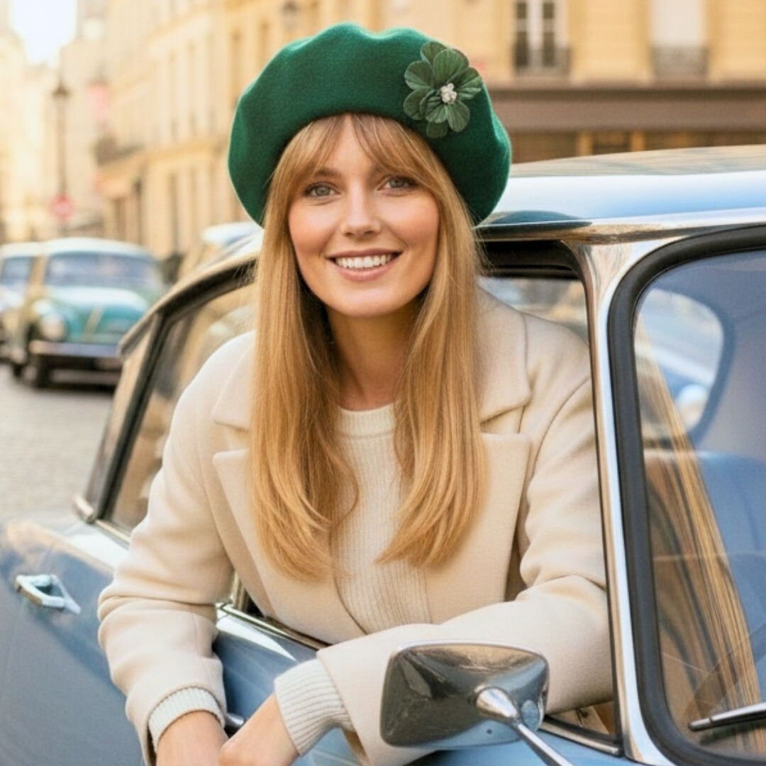 Amata Yeşil Renk Ressam Bere Yetişkin Boy