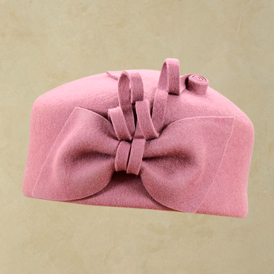 Meghan Gül Kurusu Renk Kaşe Kumaş Şapka