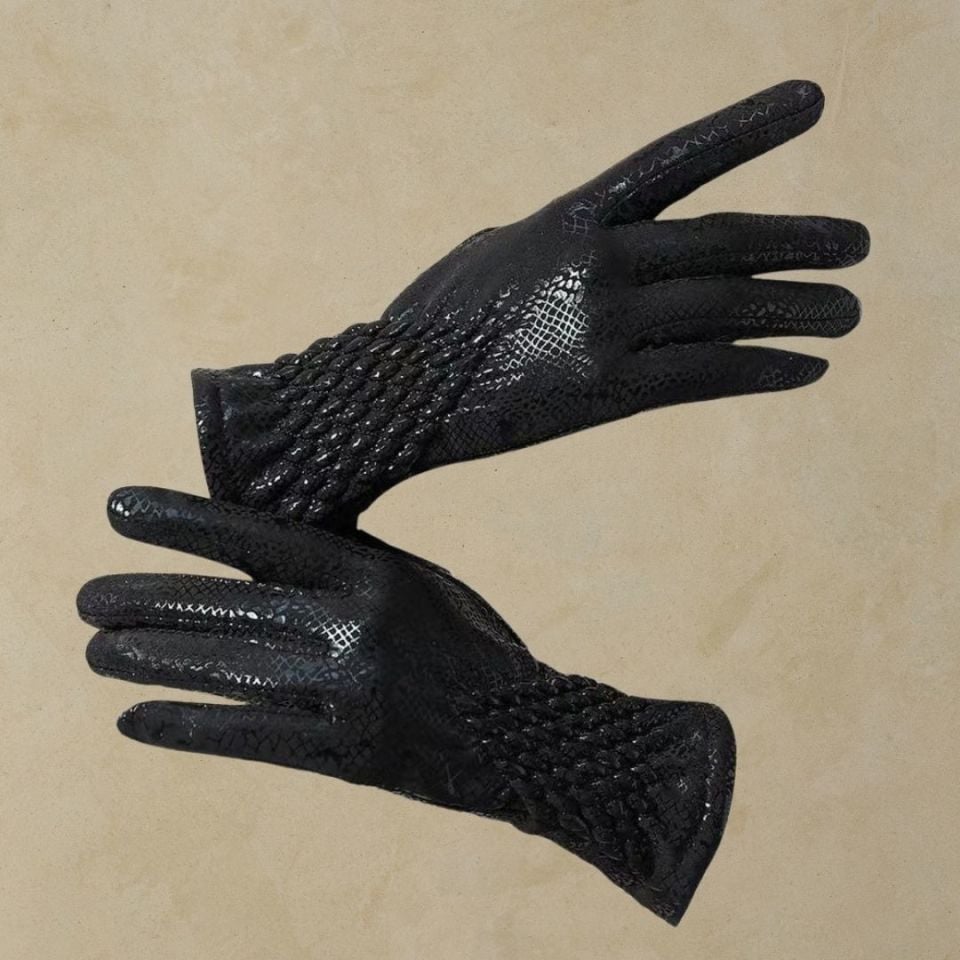 Gotik Siyah Suni Deri Eldiven – Unisex