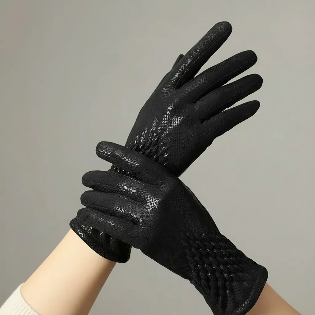 Gotik Siyah Suni Deri Eldiven – Unisex
