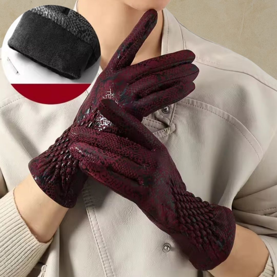 Gotik Bordo Suni Deri Eldiven – Unisex
