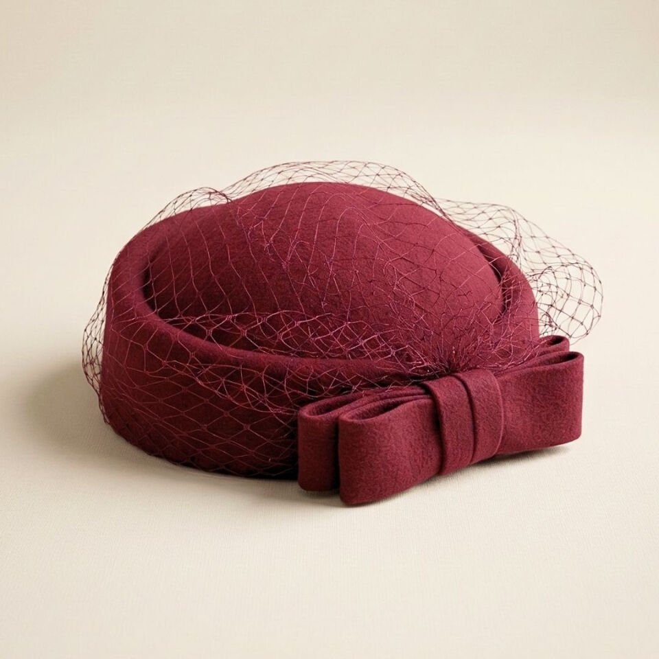 Kate Bordo Renk Şapka