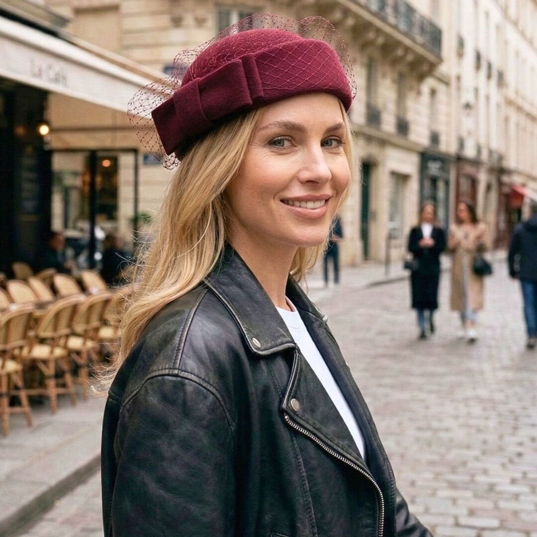 Kate Bordo Renk Şapka