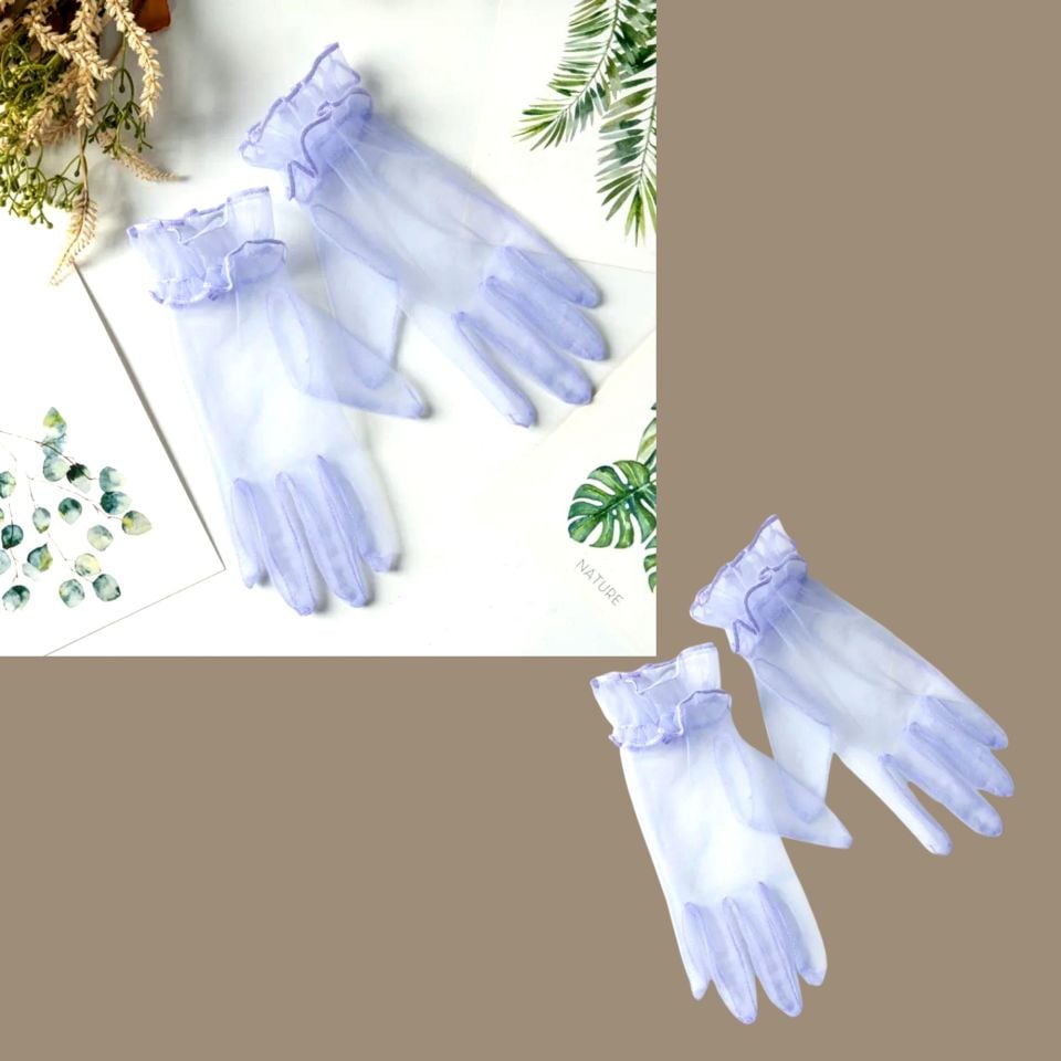 Leydi Lila Organze Eldiven