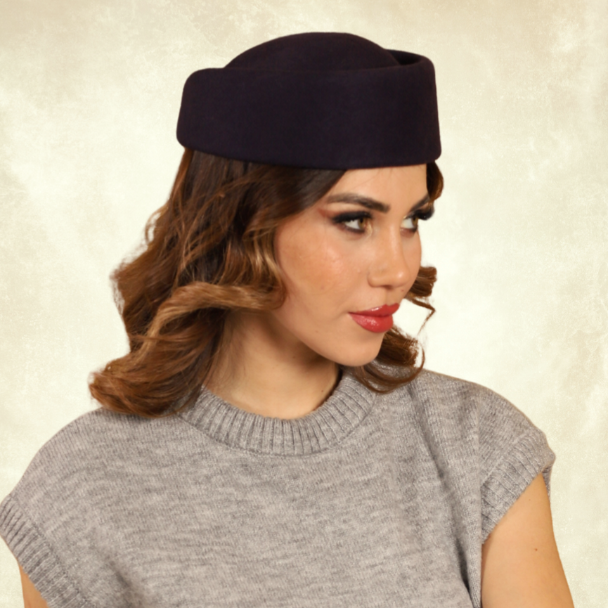 Hostes Siyah Renk Vualet Şapka