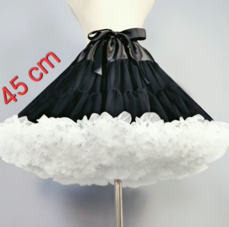 Lady Siyah Beyaz Renk Jüpon  45 cm