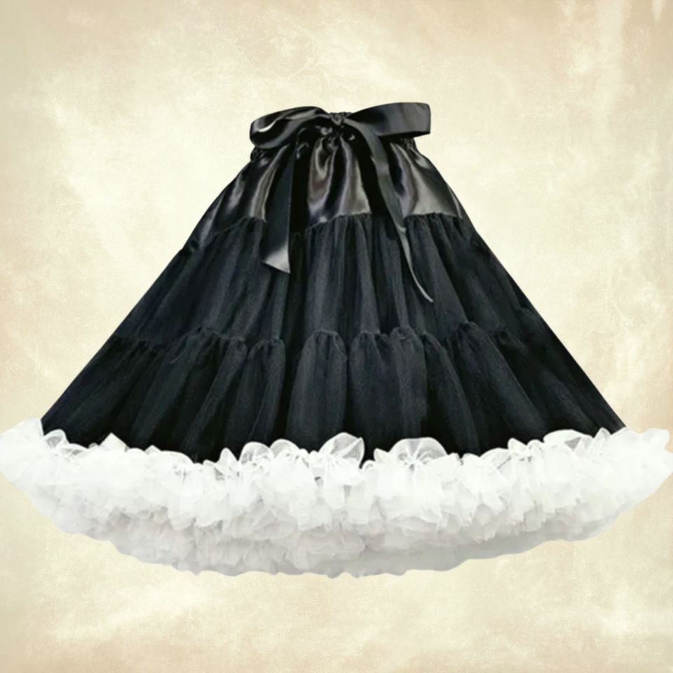 Lady Siyah Beyaz Renk Jüpon  45 cm