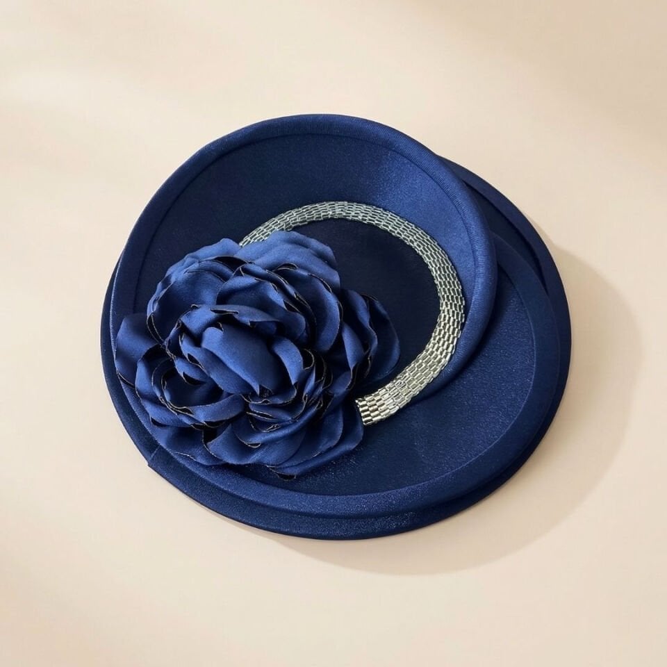 Reneta Lacivert Renk Vualet Şapka 20 cm