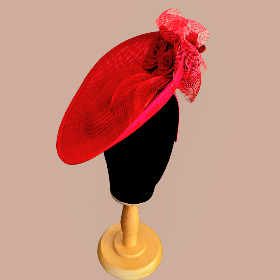 Kate Kırmızı Renk Vualet Şapka  30 cm