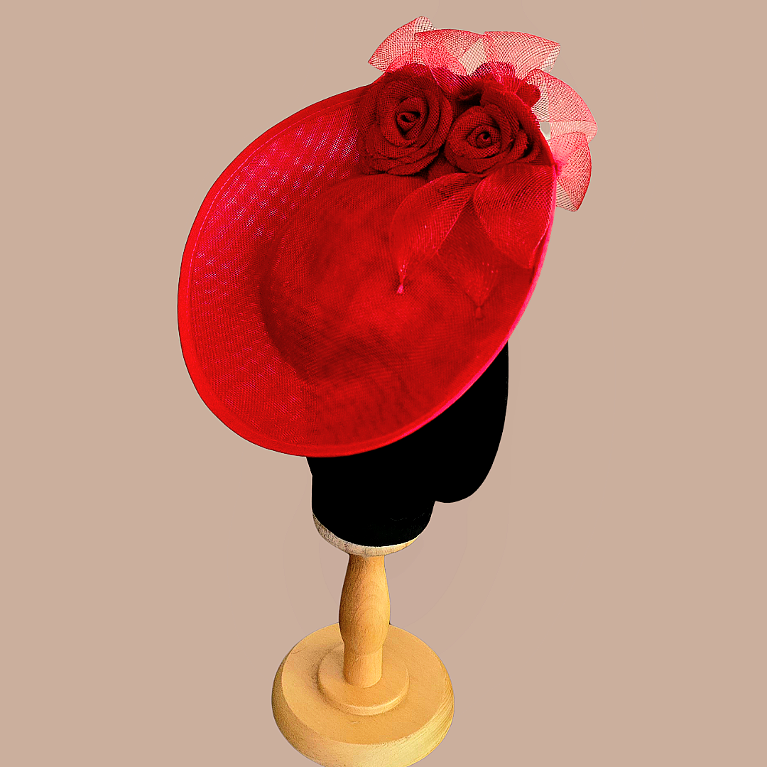 Kate Kırmızı Renk Vualet Şapka  30 cm