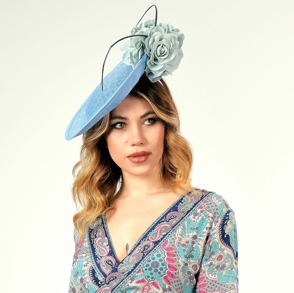 Kate Mavi Renk Vualet Şapka 30 cm