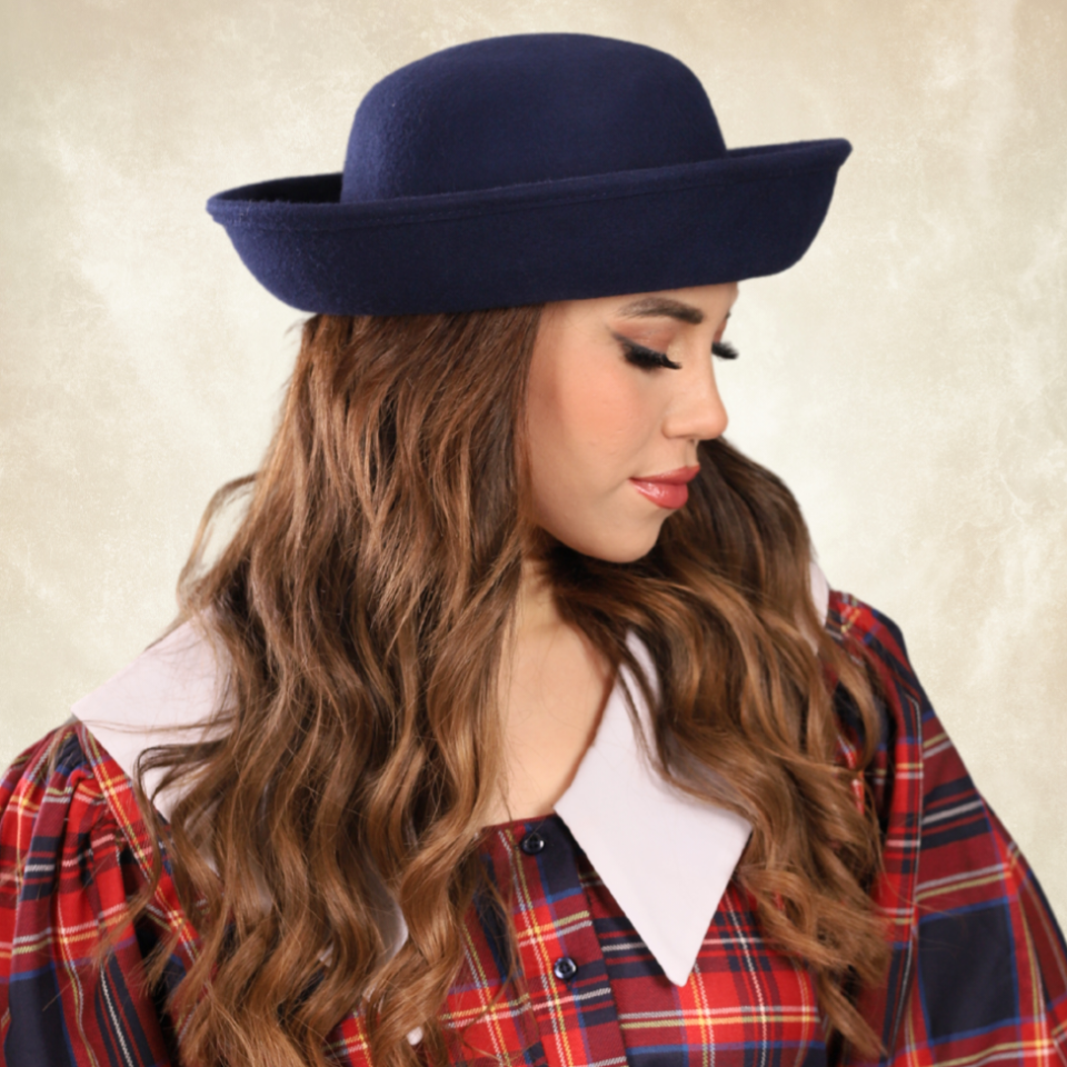 Hepburn Lacivert Renk  Şapka