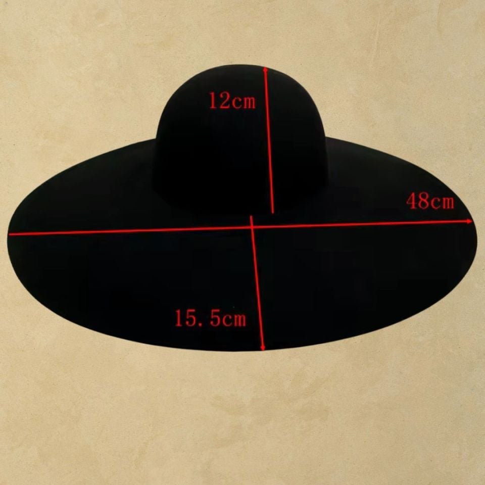 Valencia Derby Model Siyah Şapka 48 cm