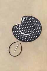 Valerie Siyah Beyaz Renk Puantiyeli Vualet Şapka 30 cm