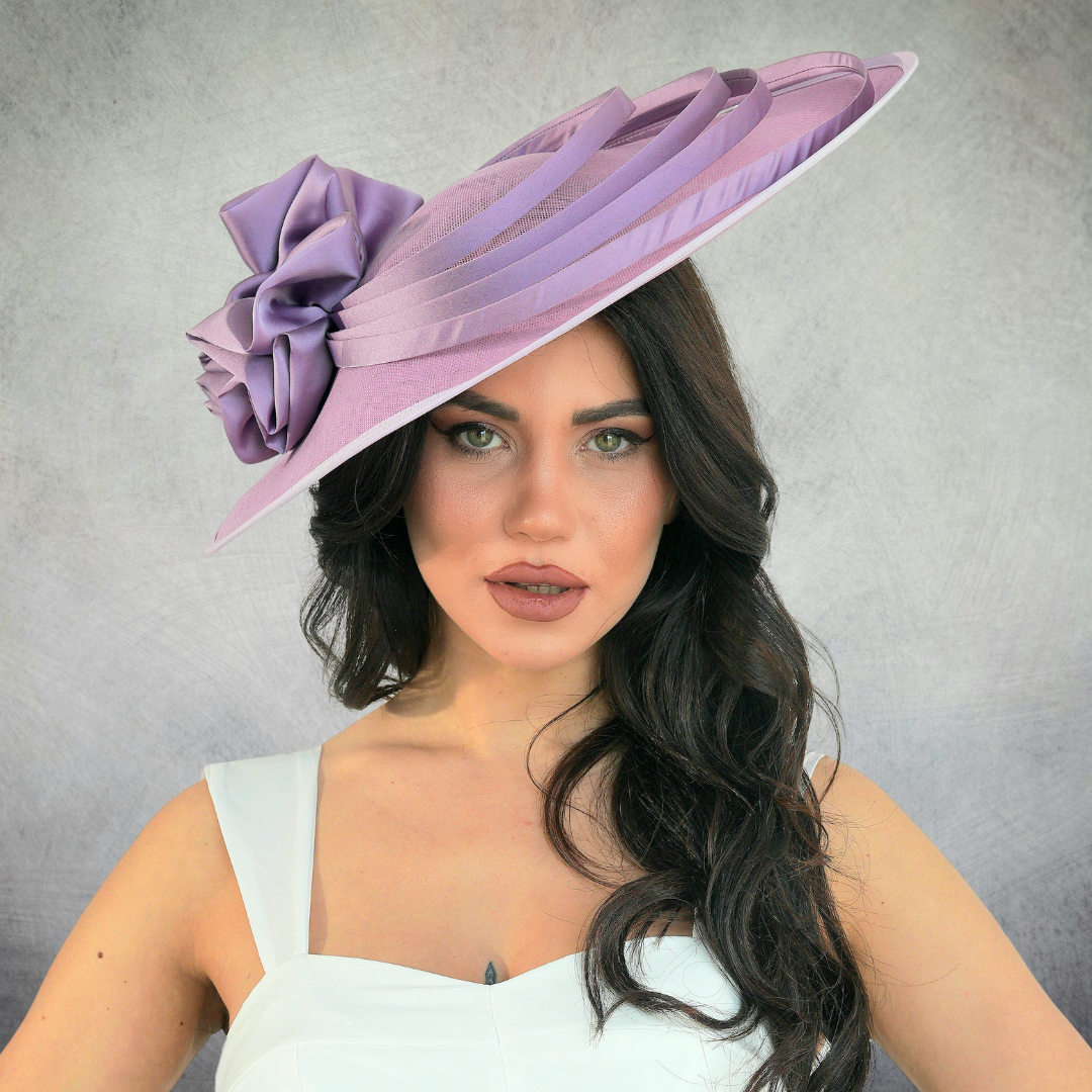 Mathilda Lila Renk Vualet 45 cm Özel Şapka Kutulu
