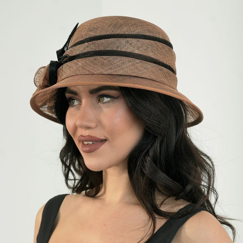 Adela Camel Renk Elegan Şapka 29 cm