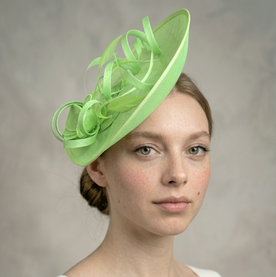 Ella Fıstık Yeşil Renk Vualet Şapka 28 cm