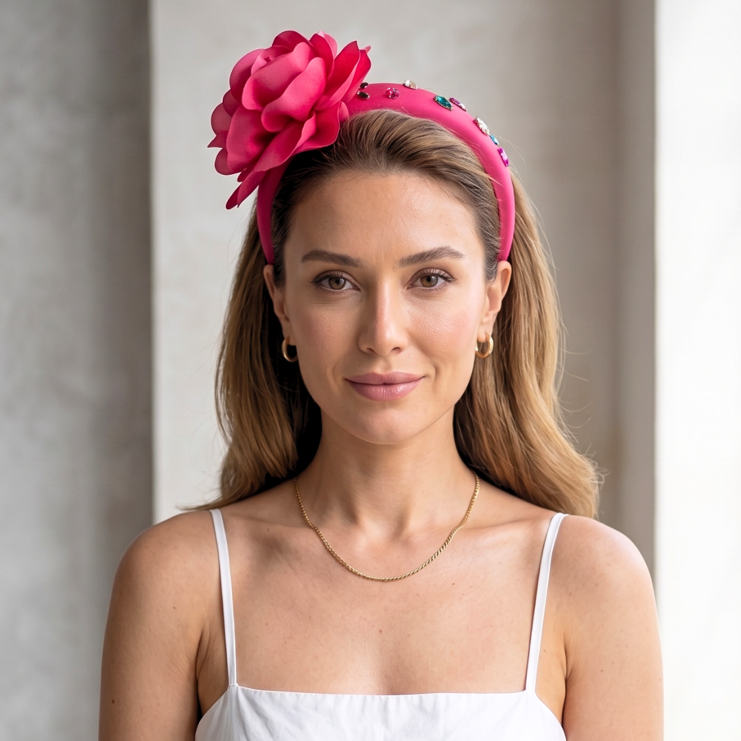 Amanda Fuşya Pembe Renk Taç