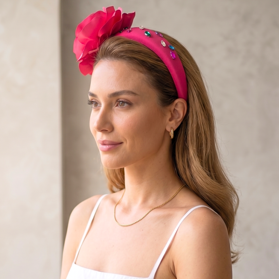 Amanda Fuşya Pembe Renk Taç