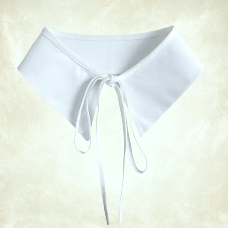 Beyaz Renk Saten Gömlek  Yaka