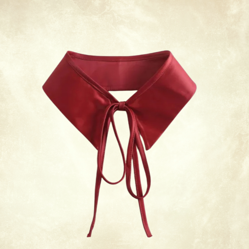 Bordo Renk Saten Gömlek Yaka