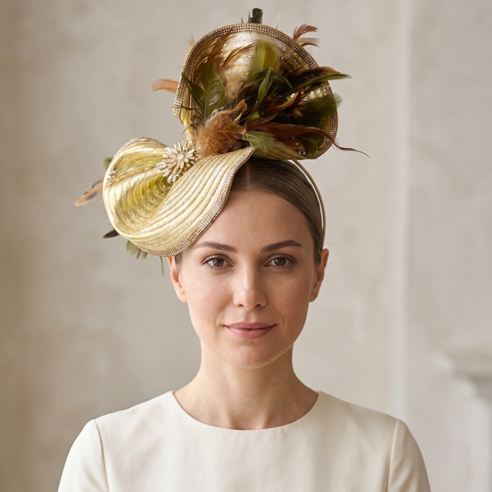 Clara Dore Gold Renk Vualet 28 cm Özel Şapka Kutulu