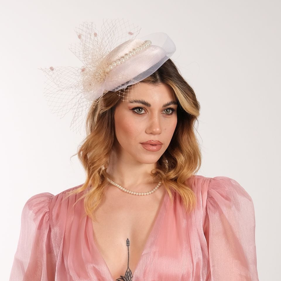 Valencia Pudra Pembe Renk Geniş Kenarlı Vualet 26 cm