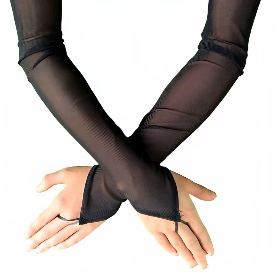 Siyah Renk Organze Kolluk 50 cm