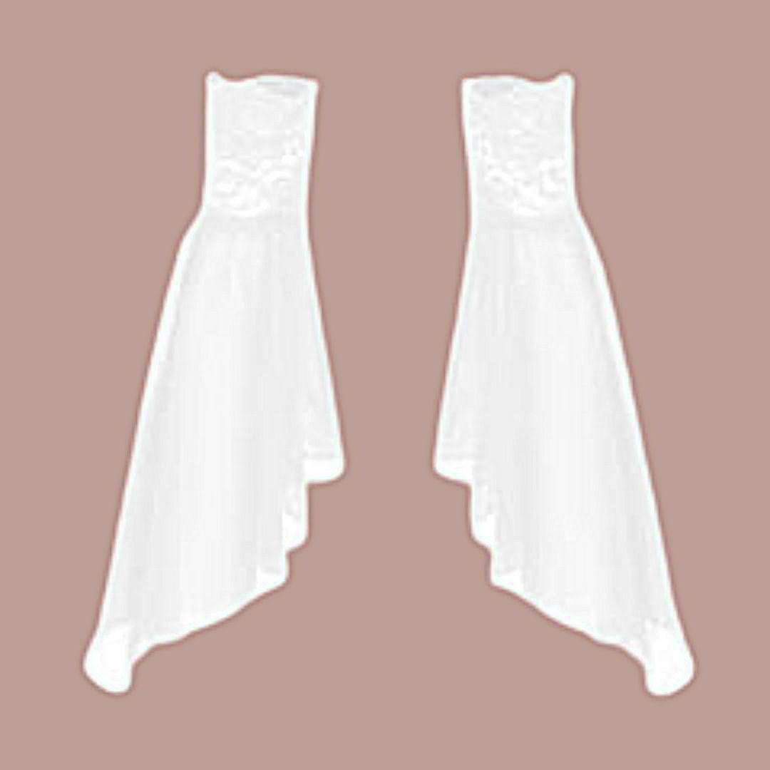 Beyaz Şifon Kolluk  M Beden genişlik 25 cm