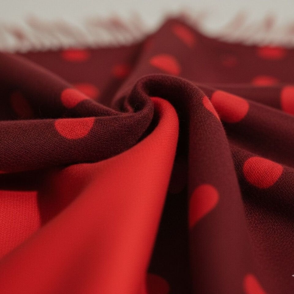 Donna Bordo Kırmızı Renk Çift Taraflı Şal