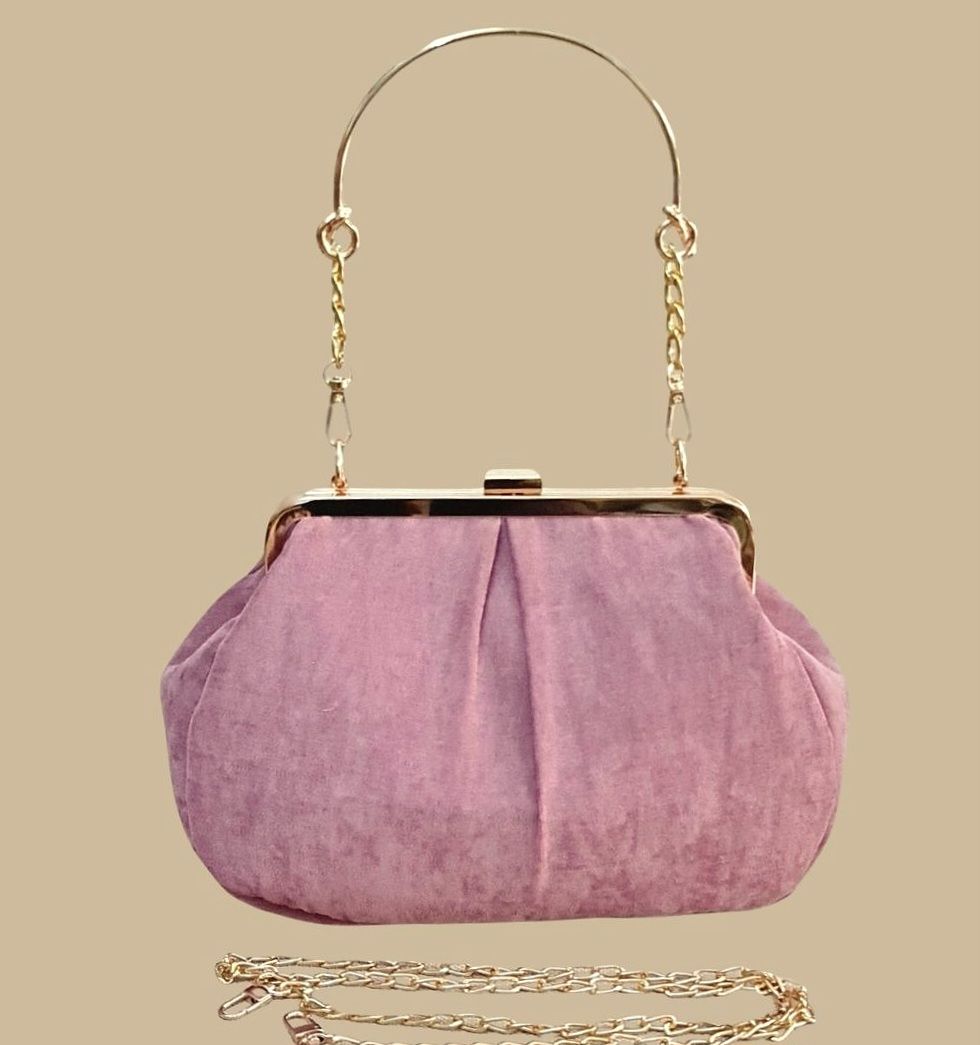 Lilyum Model Gül Kurusu Pembe Renk Tasarım Çanta