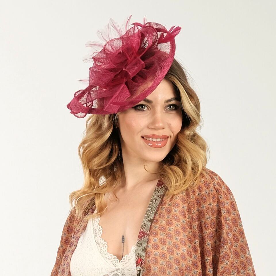 Carmen Fuşya Pembe Renk Vualet 30 cm Özel Şapka Kutulu