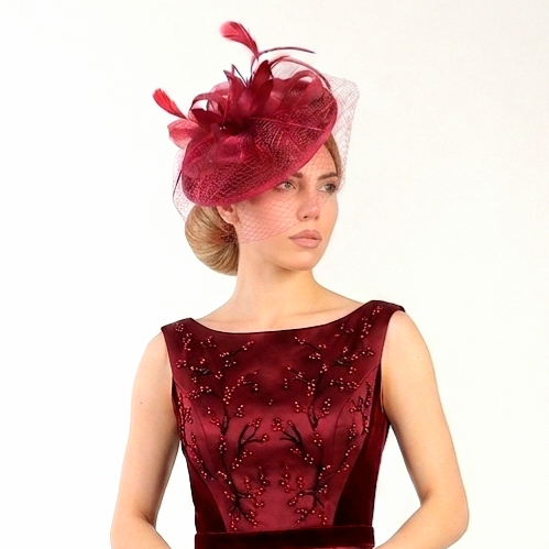 Patrice Bordo Renk Vualet Şapka 25 cm