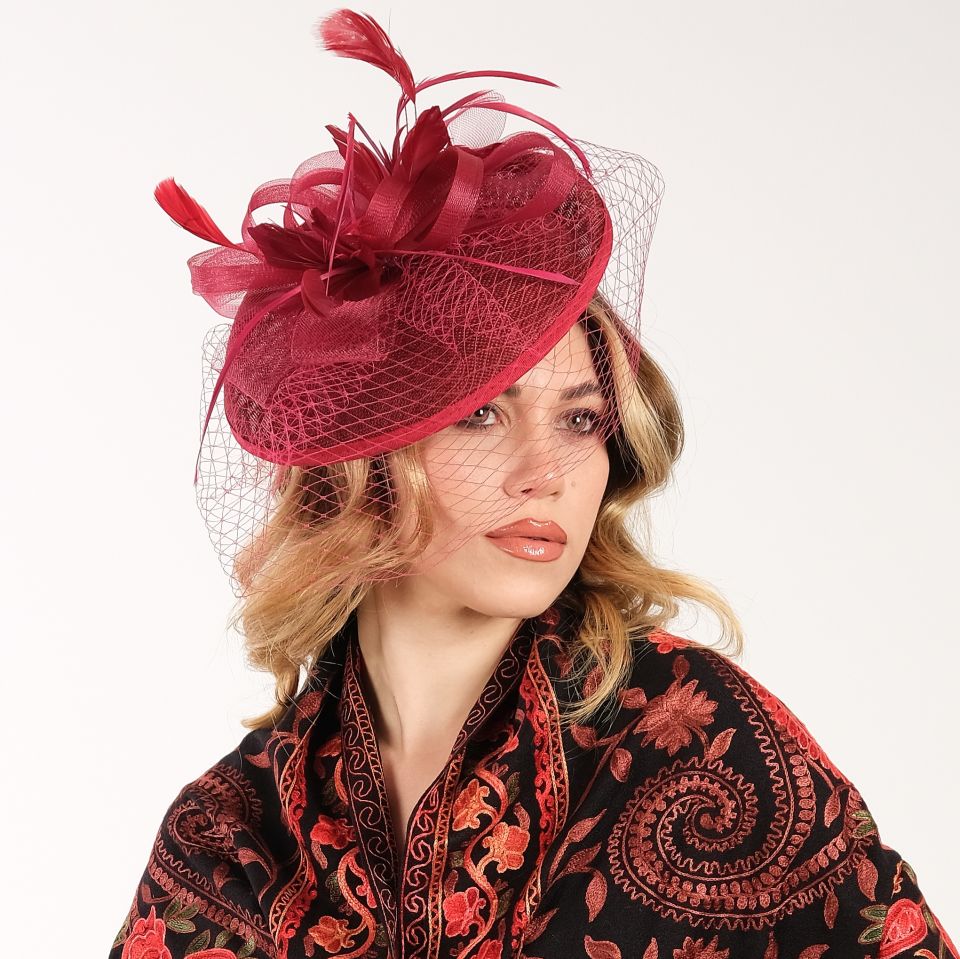 Patrice Bordo Renk Vualet Şapka 25 cm