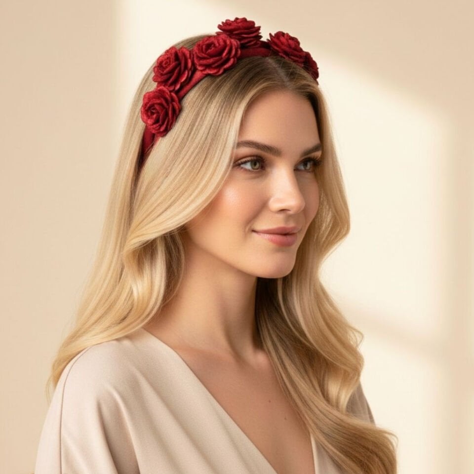 Mila Bordo Renk Taç