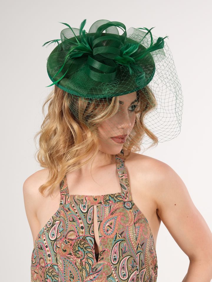 Patrice Yeşil Renk Vualet Şapka 25 cm