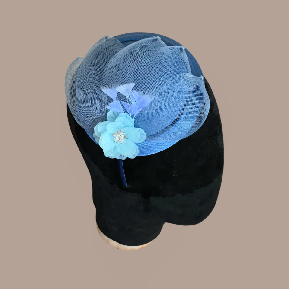 Hazel Denim Mavi Renk  Saç Aksesuarı 20 cm