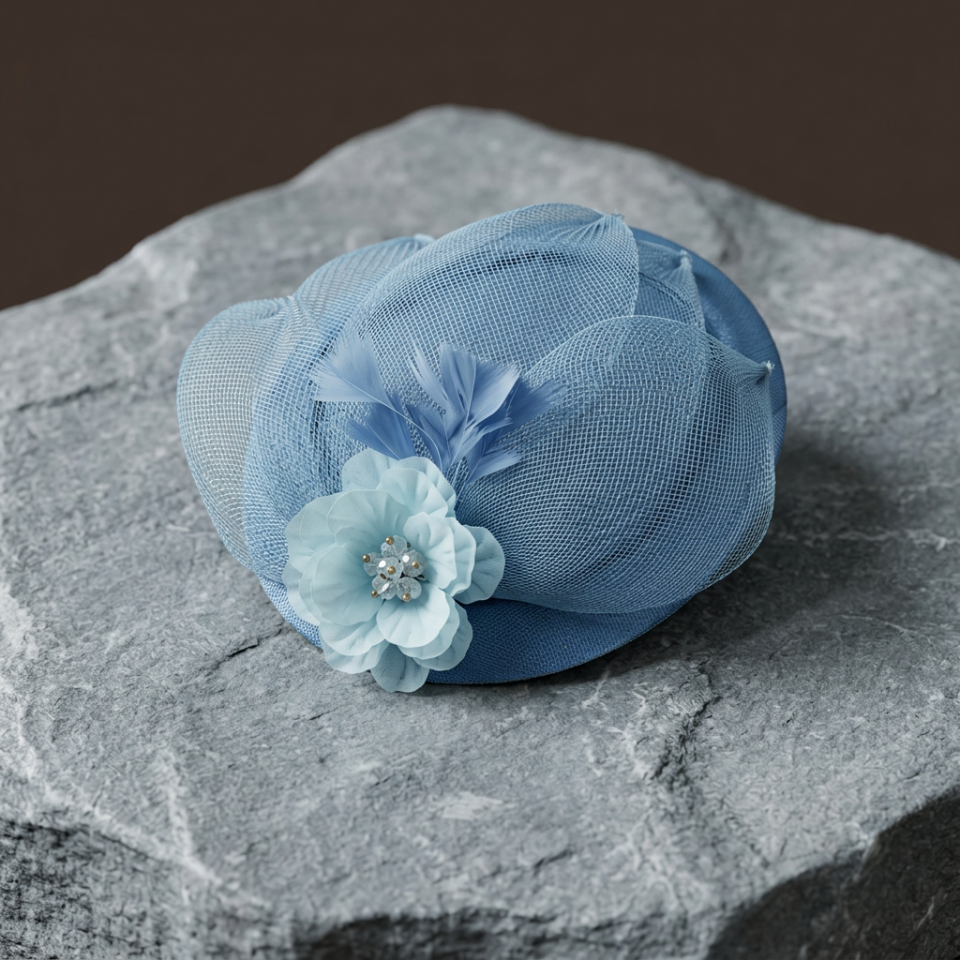 Hazel Denim Mavi Renk Vualet 20 cm