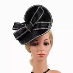 Clara Siyah Renk Vualet Şapka 28 cm