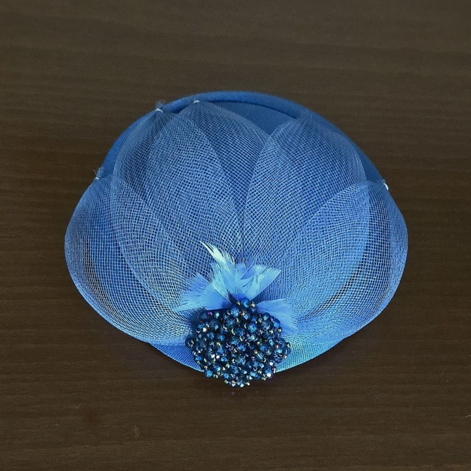 Hazel Denim Mavi Renk Saç Aksesuarı 20 cm