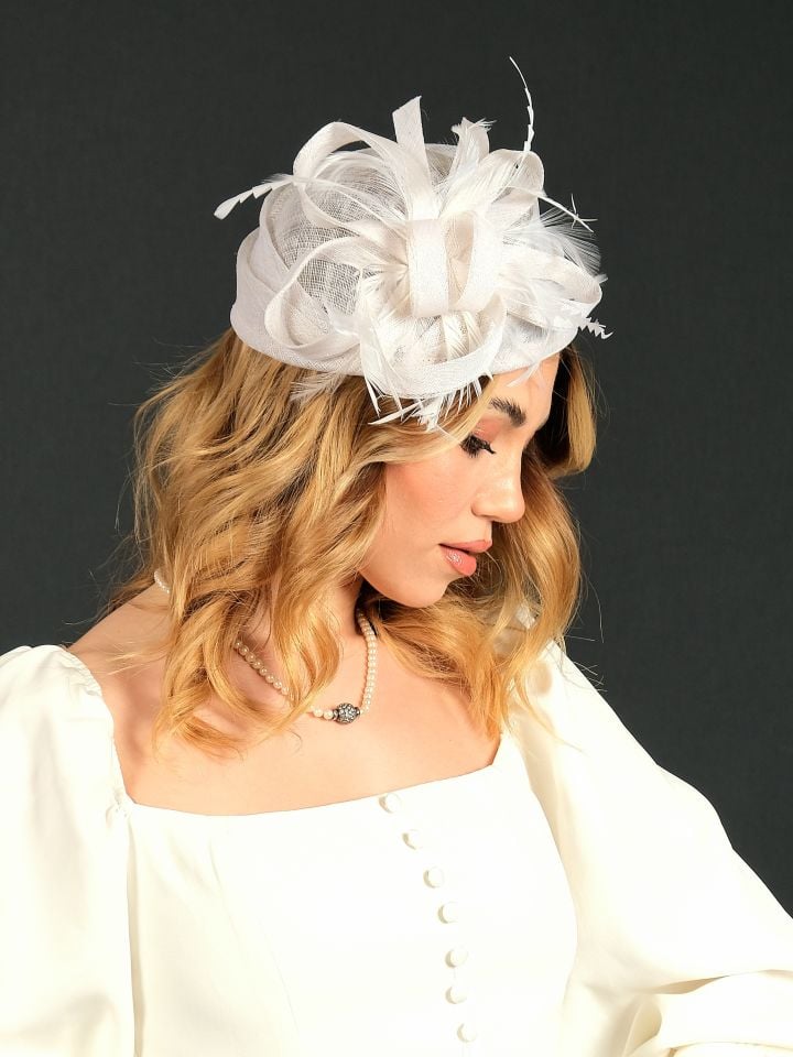 Diana İnci Beyaz Vualet Kep 20 cm