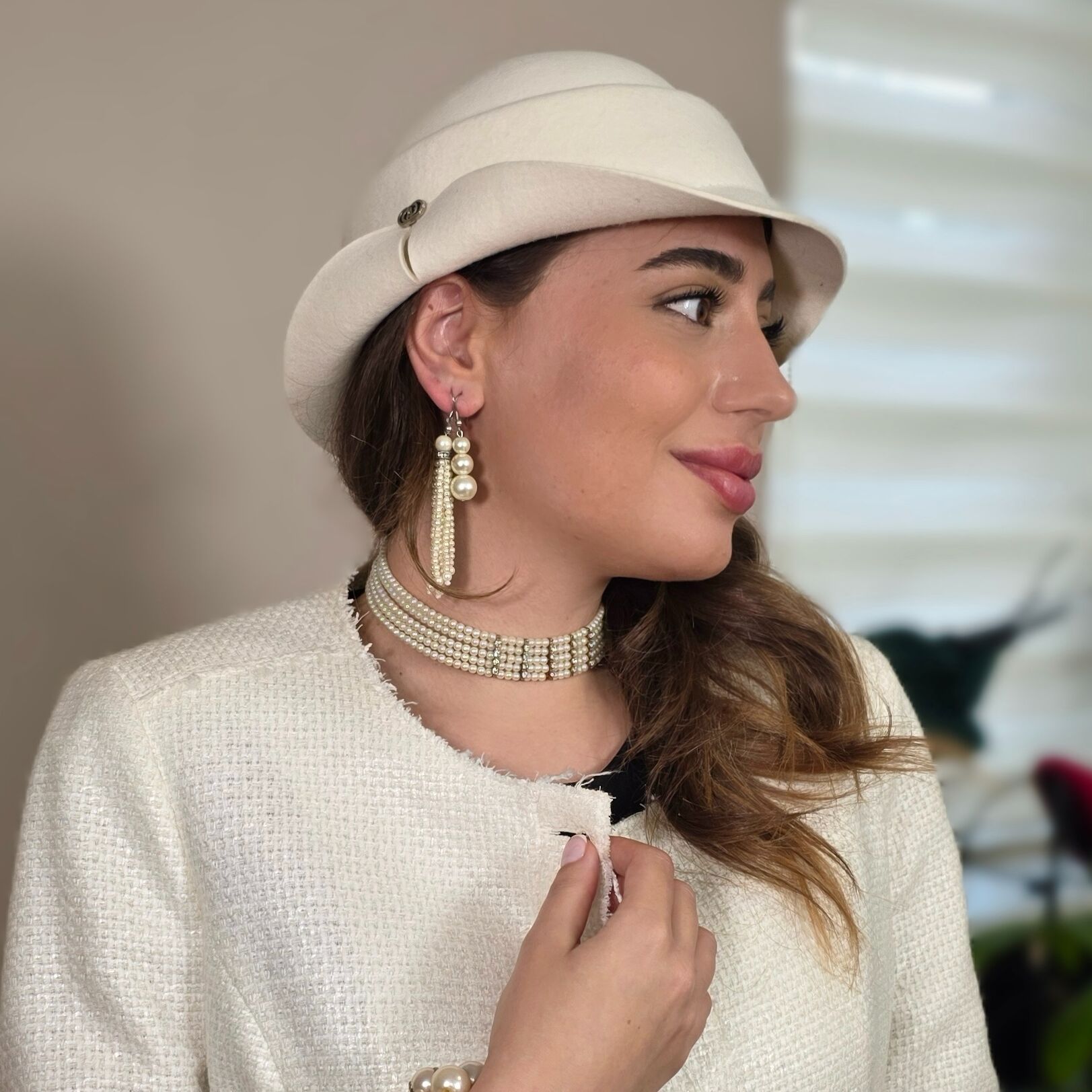 Camilla Krem Renk Şapka