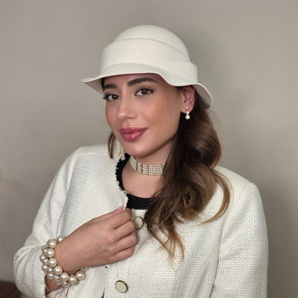 Camilla Krem Renk Şapka