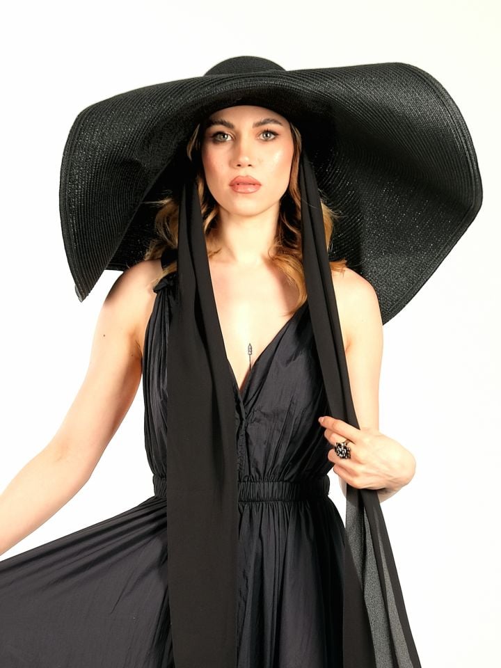 Stephane Siyah Renk Şapka 70 cm