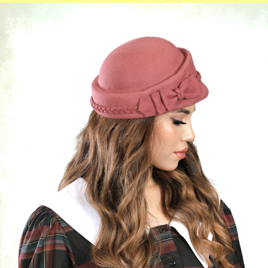 Nadia Gül Kurusu Pembe Renk Şapka