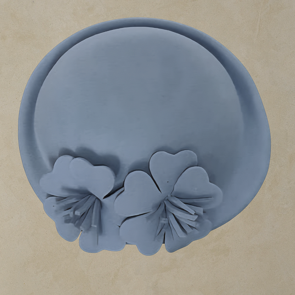 Chloe Buz Mavi Renk Çiçekli  Şapka